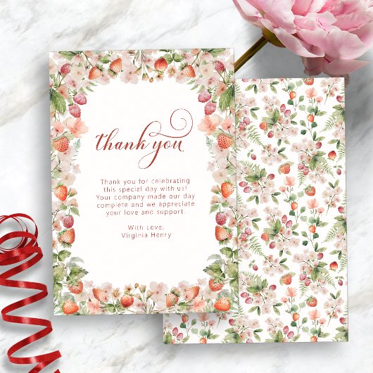 Carte De Remerciements Berry d'abord
