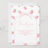 Carte De Remerciements Berry First Birthday Girl (Devant)