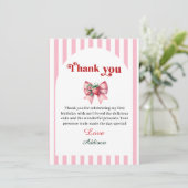 Carte De Remerciements Berry First Strawberry et Bow (Debout devant)