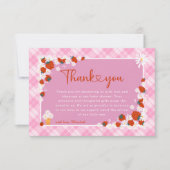 Carte De Remerciements Berry Fleur Faisée Été Baby shower doux (Devant)