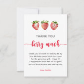 Carte De Remerciements Berry fraise beaucoup (Devant)