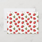 Carte De Remerciements Berry fraise Premier anniversaire Retro Photo (Dos)