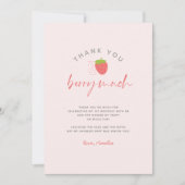 Carte De Remerciements Berry fraise sucrée Beaucoup de Script Anniversair (Devant)