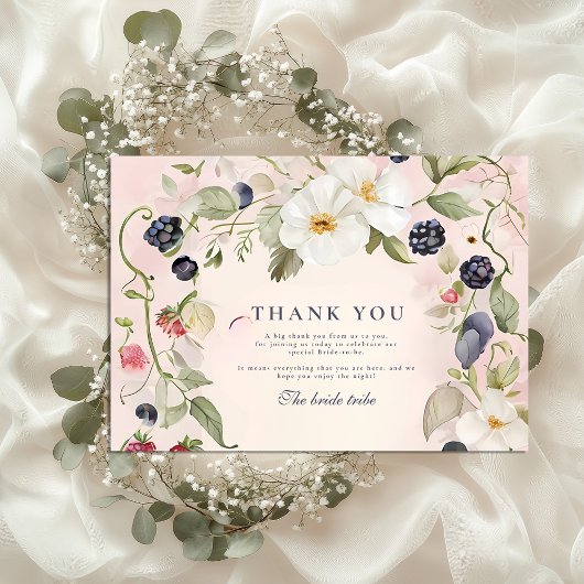 Carte De Remerciements Berry in Love Douche