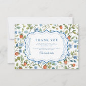 Carte De Remerciements Berry Pretty Blush Fête des mariées (Devant)