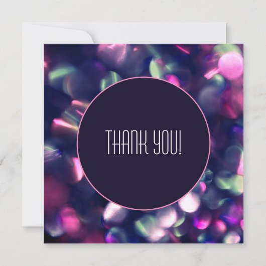 Carte de remerciements, Berry Sparkle Design (Devant)