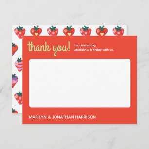 Carte De Remerciements Berry Special Strawberry Anniversaire