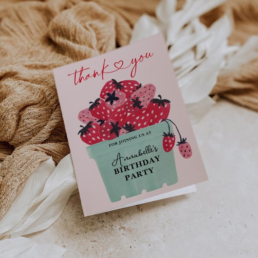 Carte De Remerciements Berry Sweet 1er anniversaire