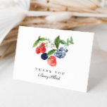 Carte De Remerciements Berry Sweet Aquarelle Baby shower bleu rouge<br><div class="desc">Berry Sweet Aquarelle Rouge Baby shower bleu Carte de remerciements</div>