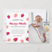 Carte De Remerciements Berry Sweet Boho Strawberry Photo (Devant)