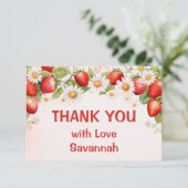 Carte De Remerciements Berry Sweet First Birthday (Debout devant)