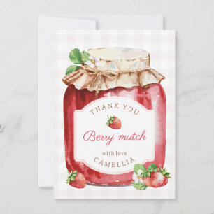 Carte De Remerciements Berry Sweet Strawberry Jam fête d'anniversaire