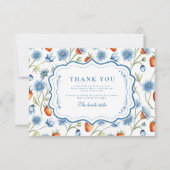 Carte De Remerciements Berry Vine Romance Fête des mariées (Devant)