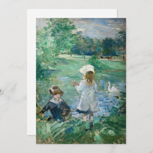 Carte De Remerciements Berthe Morisot - À côté d'un lac (Devant / Derrière)