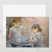 Carte De Remerciements Berthe Morisot - Enfants à la vasque (Devant / Derrière)