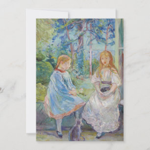 Carte De Remerciements Berthe Morisot - Jeunes Filles à la Fenêtre