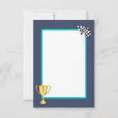 Carte De Remerciements Besoin de 4 Speed Race Car Boys 4th Birthday Photo (Dos)