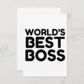CARTE DE REMERCIEMENTS BEST BOSS (Devant / Derrière)