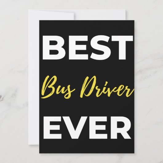 Carte De Remerciements Best Bus (Devant)