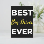 Carte De Remerciements Best Bus Driver Ever (Debout devant)