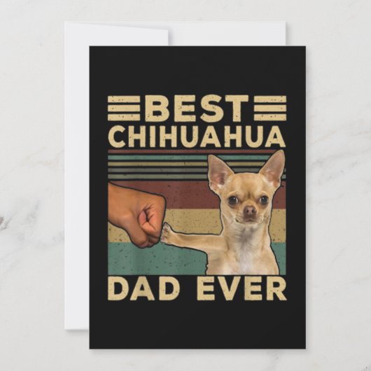 Carte De Remerciements Best Chihuahua Dad Ever (Devant)