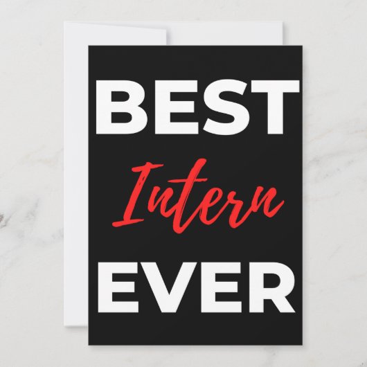 Carte De Remerciements Best Intern Ever (Devant)