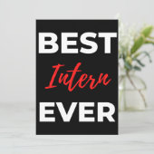 Carte De Remerciements Best Intern Ever (Debout devant)