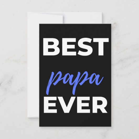 Carte De Remerciements Best Papa Ever (Devant)