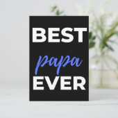 Carte De Remerciements Best Papa Ever (Debout devant)