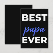 Carte De Remerciements Best Papa Ever (Devant / Derrière)