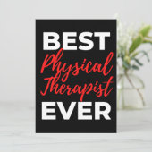 Carte De Remerciements Best Physical Therapist Ever (Debout devant)