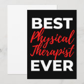 Carte De Remerciements Best Physical Therapist Ever (Devant / Derrière)