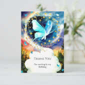 Carte De Remerciements Beurre bleu simple Anniversaire (Debout devant)