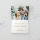 Carte De Remerciements Beurre élégant Jaune Photo Mariage moderne (Intérieur)