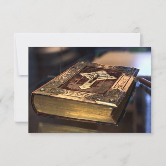 Carte De Remerciements Bible chrétienne antique (Devant)