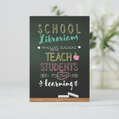 Carte De Remerciements Bibliothécaires Qui Aiment Enseigner (Debout devant)