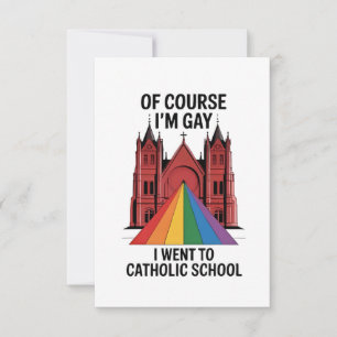 Carte De Remerciements Bien sûr que je suis gay, je suis allé à l'école c