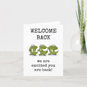 Carte De Remerciements Bienvenue De Retour, Nous Sommes Heureux De Vous A