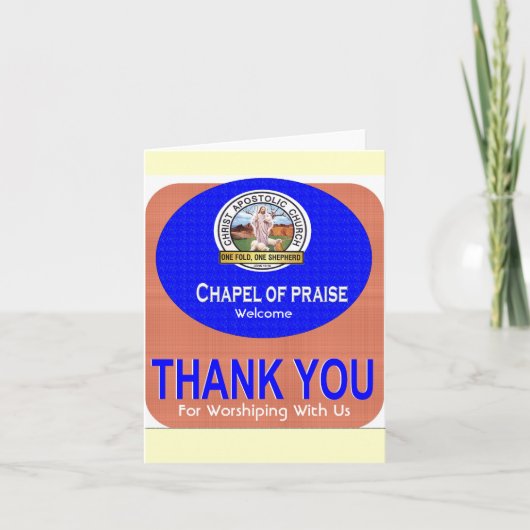 CARTE DE REMERCIEMENTS, Bienvenue, Pour Aimer Avec (Devant)