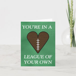 Carte De Remerciements Big Football Lover Valentine's Day Card