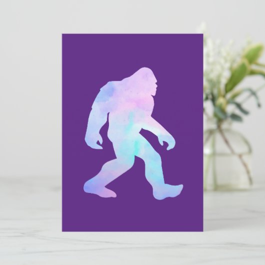 Carte De Remerciements Bigfoot aquarelle      (Debout devant)