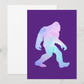 Carte De Remerciements Bigfoot aquarelle      (Devant / Derrière)