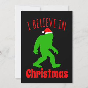 Carte De Remerciements Bigfoot drôle Je crois en Noël