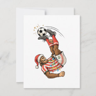 Carte De Remerciements Bigfoot Sasquatch Football de Noël Sport de Fêtes