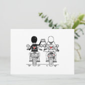 Carte De Remerciements Biker Motorcycle Wedding  (Debout devant)
