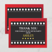 Carte De Remerciements Billet de pellicule cinématographique d'exposition (Devant / Derrière)