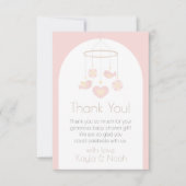 Carte De Remerciements Bird Mobile Nesting Party (Devant)