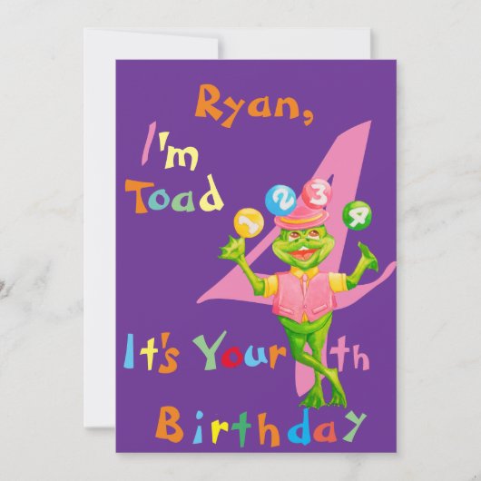 Carte De Remerciements BirthdayPersonalizedGreetingcardfora four yearold. (Devant)