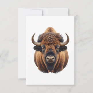 Carte De Remerciements Bison / Buffle