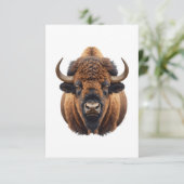 Carte De Remerciements Bison / Buffle (Debout devant)